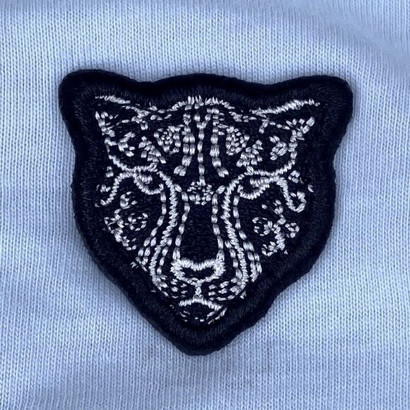 NWT NEW Lita by Ciara Blue Boxy T-shirt w/Removable Shoulder Pads. Large Revolve - Picture 7 of 11